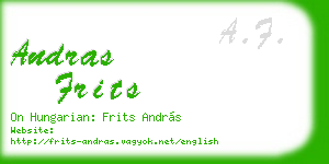andras frits business card